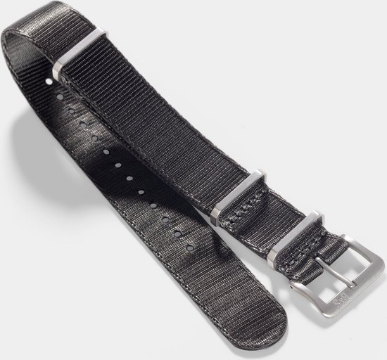 Bracelet de montre Nato en nylon de luxe Grijs Graphite