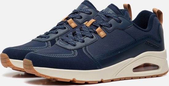 Foto: Skechers uno layover heren sneakers donkerblauw maat 43