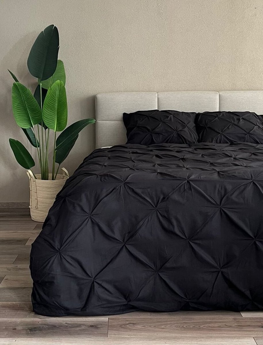 Beau Maison Dekbedovertrek Monte Carlo Zwart 140x200/220 + 1 kussensloop