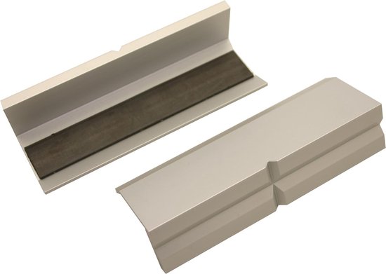 545F125 KUKKO Bankschroefbekken met magneet strip, vilt rood 125mm