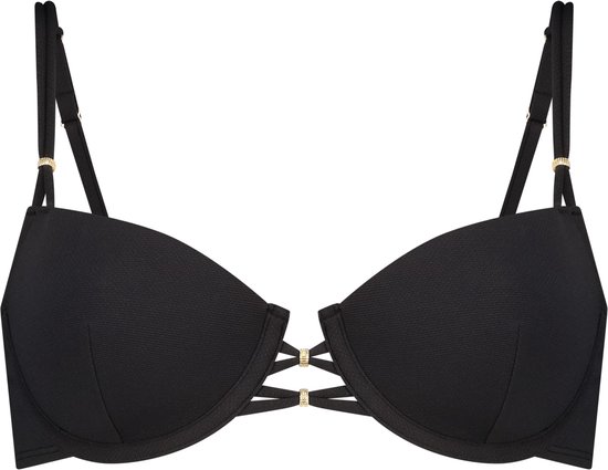 Hunkemöller Dames Badmode Bikinitop Holbox - Zwart - maat D75