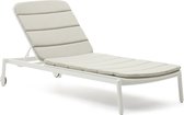 Kave Home - Ligstoel voor buiten Marcona van aluminium met een wit geverfde afwerking