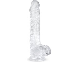Jelly Dildo met Ballen - 15 cm