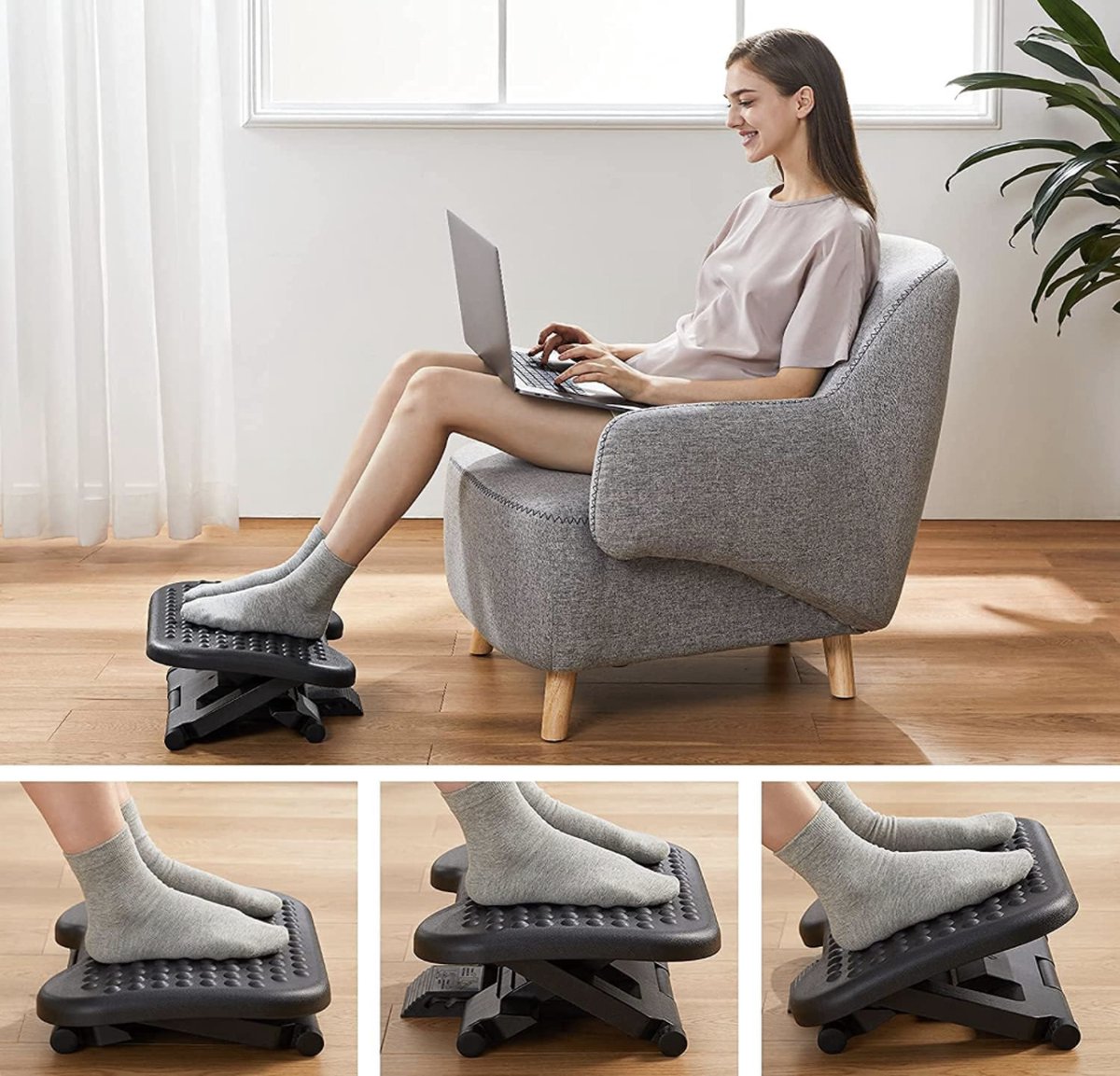 Houten Voetensteun Houten Voetsteun Voor Onder Het Bureau - 3 Hoogtes Instelbaar Ergonomisch En Antislip Bevordert Houding En Bloedcirculatie Tot 181 Kg Houten Voetensteun Onder Bureau Houten Voetensteun Houten Voetsteun Voor Onder Het Bureau - 3 Hoogtes Instelbaar Ergonomisch En Antislip Bevordert Houding En Bloedcirculatie Tot 181 Kg Houten Voetensteun Onder Bureau