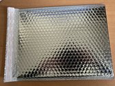 20 Kunststof metallic 220 x 300 mm Zilverkleurige bubbel enveloppen