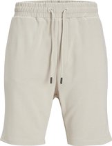 JACK & JONES Bradley Sweat Shorts coupe ample - pantalon de survêtement court pour homme - beige - Taille : XL