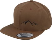 Hatstore- Small Mountain Black/Tan Brown Snapback - Wild Spirit Cap