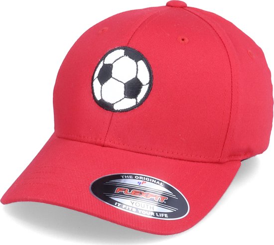 Hatstore- Kids Football Applique Red Flexfit - Forza Cap