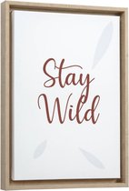 Kave Home - Uriana houten schilderij Stay Wild 30 x 42 cm