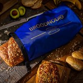 BREAD NECESSARY®️ - Sac à pain réutilisable - 100% fabriqué à partir de bouteilles en PET recyclées - Corbeille à pain - Sac à pain pour les boulangers amateurs - Sac de congélation - Zéro déchet - Blauw