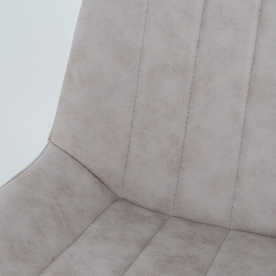Eetkamerstoel chenille - beige - 90x53.5x44.5 cm