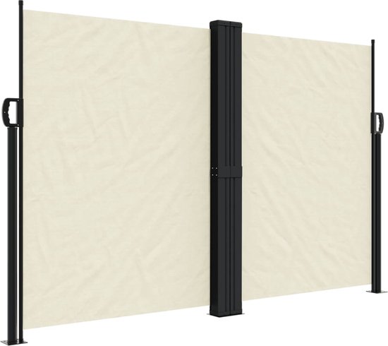 vidaXL-Windscherm-uittrekbaar-160x1200-cm-crèmekleurig