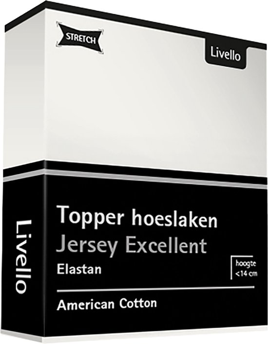 Livello Hoeslaken Topper Jersey Excellent Offwhite 250 gr 120x200 t/m 130x220