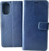 Bookcase Donkerblauw Geschikt voor Motorola Moto E32 / E32s - portemonnee hoesje - ZT Accessoires