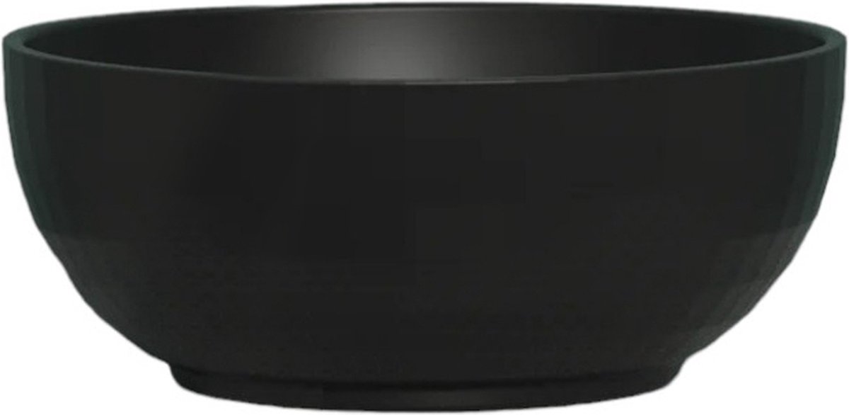 Waskom van Keramiek Mat Zwart - Ronde Wastafel - Rond - Nano Coating - Hoogwaardige afwerking - 40 cm Ø