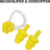 Neusclip Set – Set van Neusknijper & Oordoppen – Geschikt voor Zwemmen – Geel