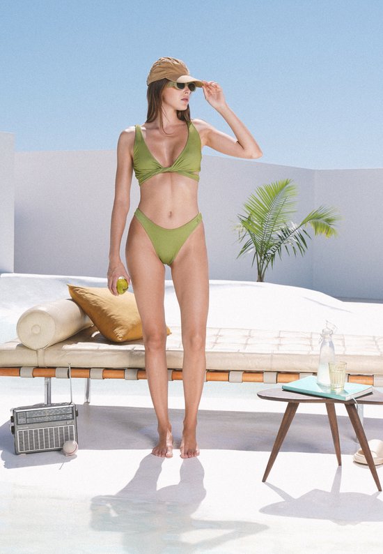 A-dam Moss Magic - Bikini top - Zwemkleding - Gemaakt van Gerecyclede Flessen - Vegan - Dames - Vrouwen - Groen - XS