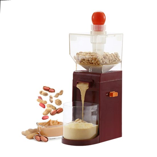 Foto: P p goods pindakaas machine pindakaas grinder pasta machine laadvermogen 120w capaciteit 500 ml multifuntioneel peanut butter grinder bruin