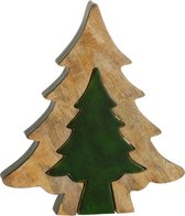 J-Line Sapin Puzzle Bois Vert/Naturel Large