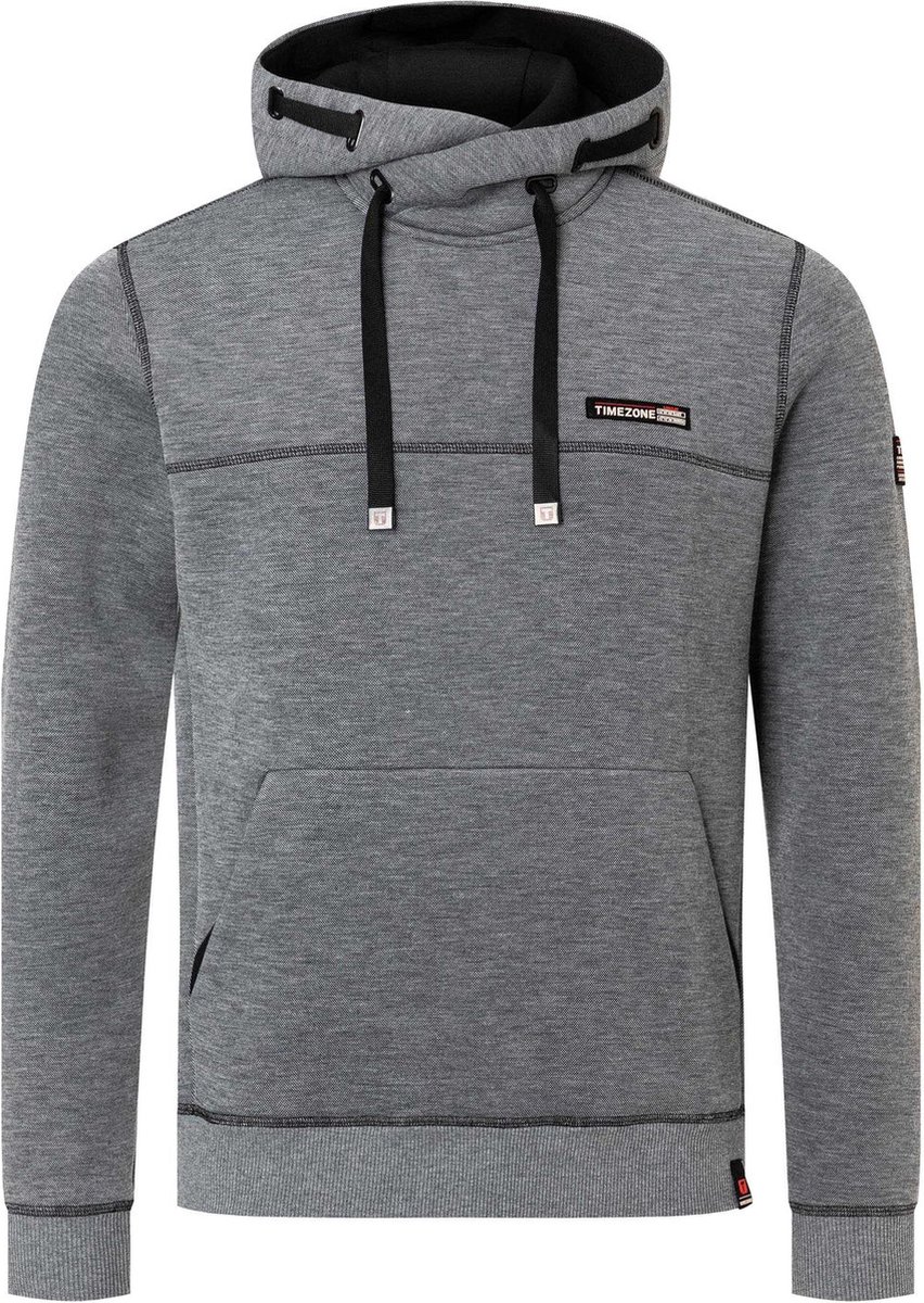 TIMEZONE Heren Sweatshirt HI-TECH HOODY regular fit Grijs S Volwassenen