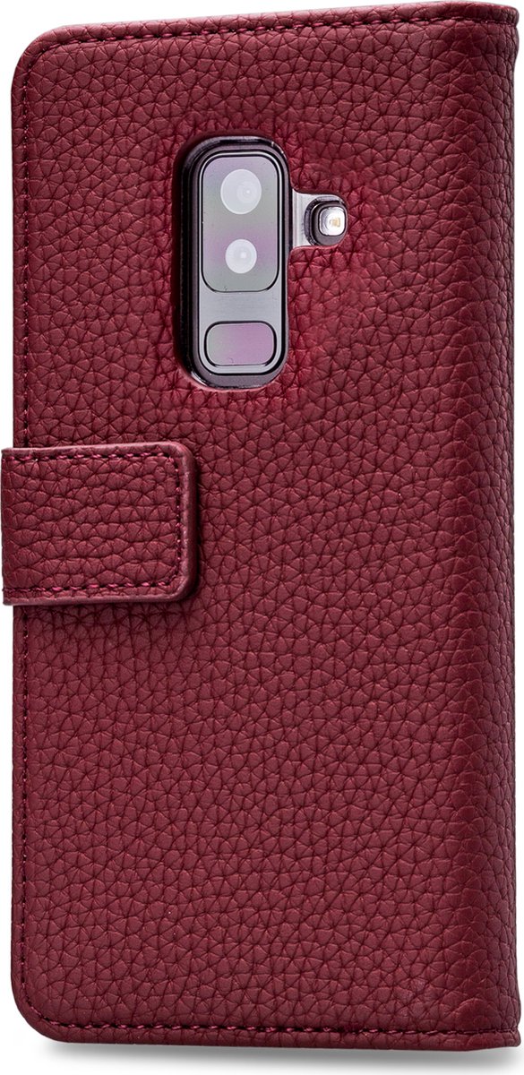 Mobilize Telefoonhoesje geschikt voor Samsung Galaxy A6 Plus (2018) Hoesje | Mobilize Elite Gelly Bookcase Portemonnee | Pasjeshouder voor 3 Pasjes | Telefoonhoesje voor Pinpas / OV Kaart / Rijbewijs - Bordeaux Rood