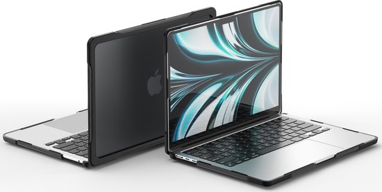 Mobigear Housse pour ordinateur portable compatible avec Apple MacBook Air 13" (2022-2024) Coque rigide pour ordinateur portable MacBook Case | Mobigear Antichoc Pro - Zwart - Modèle A2681