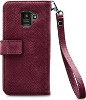 Mobilize Gelly Zipper Telefoonhoesje geschikt voor Samsung Galaxy A6 (2018) Hoesje Uitneembare 2in1 Clutch - Bordeaux
