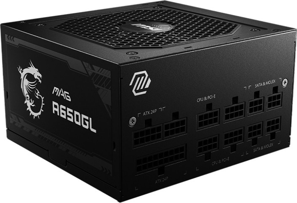 MSI MAG A650GL voeding 4x PCIe, Kabelmanagement