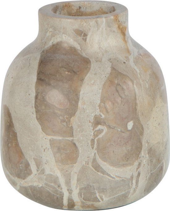 J-Line vase Bouteille Marbre - pierre - beige - small - Ø 10 cm