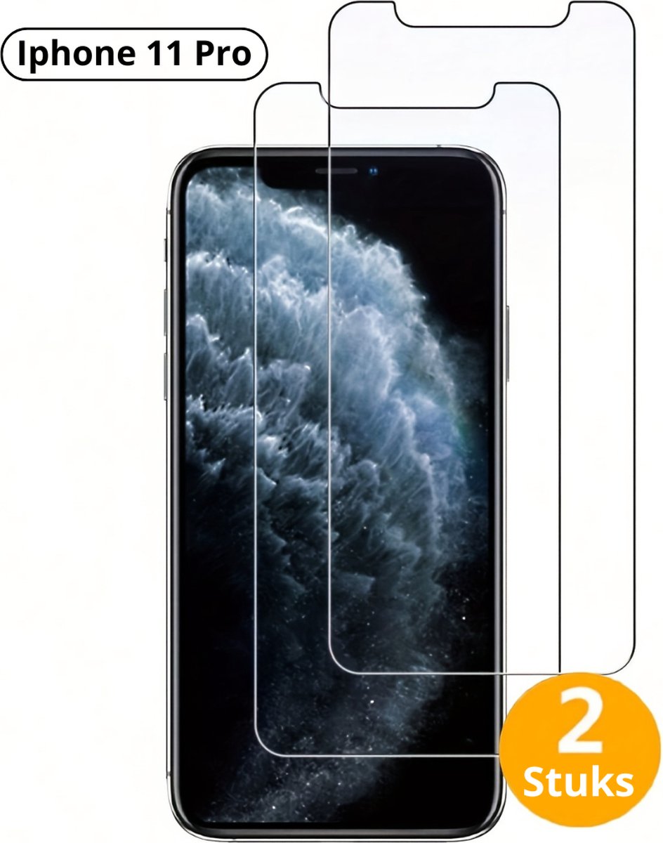 Livano Telefoon Glasplaatje - Beschermglas - Glaasje - Screen Protector - Screenprotector - Extra Sterk - Shockproof - Premium Protection - Geschikt Voor Iphone 11 Pro