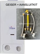 Geyser Propane T-Tulpe 11Litres 37mbar pour mobil home avec kit de branchement