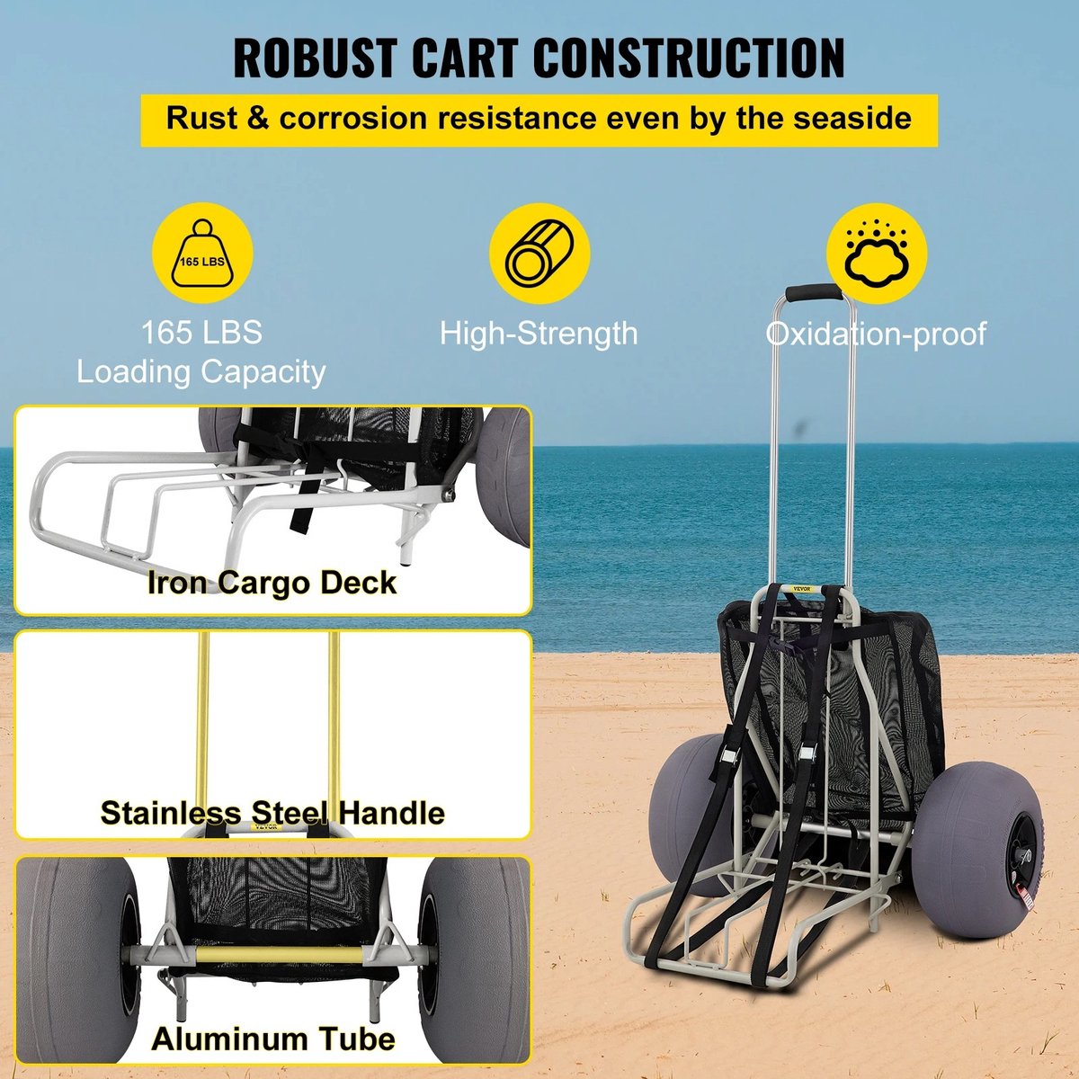 Silverline Inklapbare trolley met krat 25 kg