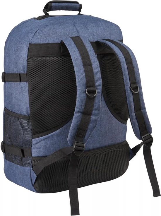 handbagage rugzak 44 liter - lichtgewicht reisrugzak voor het vliegtuig bagage 55x40x20 cm - Robuuste & praktische backpack - Hoogwaardige cabine koffer (Atlantic Blue)