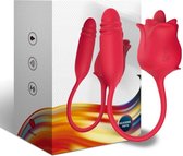 ARMONY - ROSE 3 IN 1, STIMULATOR, SUCTION AND UP&DOWN WITH RED TAIL | VIBRATOR | VIBRATOR VOOR KOPPELS | VIBRATOR VOOR VROUW | SEKSSPEELTJES VOOR VROUW | SEX TOYS VOOR VROUW