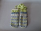 Mitaines - Union - Tricotées - Wit , jaune, bleu - T0 - 0 mois