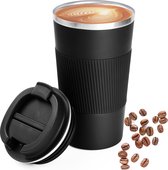 Herbruikbare Koffiebeker - Dubbelwandig Geïsoleerd - Roestvrijstalen Thermosbeker - Milieuvriendelijk - 500 ml - Warm/Koud - Handige Reismok