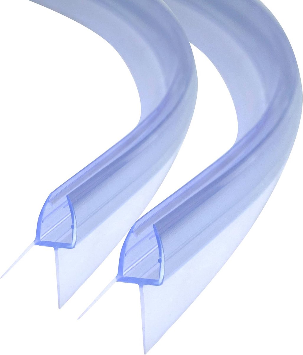 Doucheafdichting Vervangende Afdichting - Voorgebogen - Cirkeldouche - Bescherming Badkamer - Glasdikte 4/5/6 mm - 2x90cm für 5/6mm