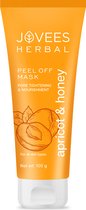 Jovees Abrikoos & Honing Peel Off Masker (100g) | Formule voor poriënverstrakking | Huidvoeding | Geschikt voor alle huidtypes | Verwijdert voorzichtig onzuiverheden en verbetert de huidtextuur