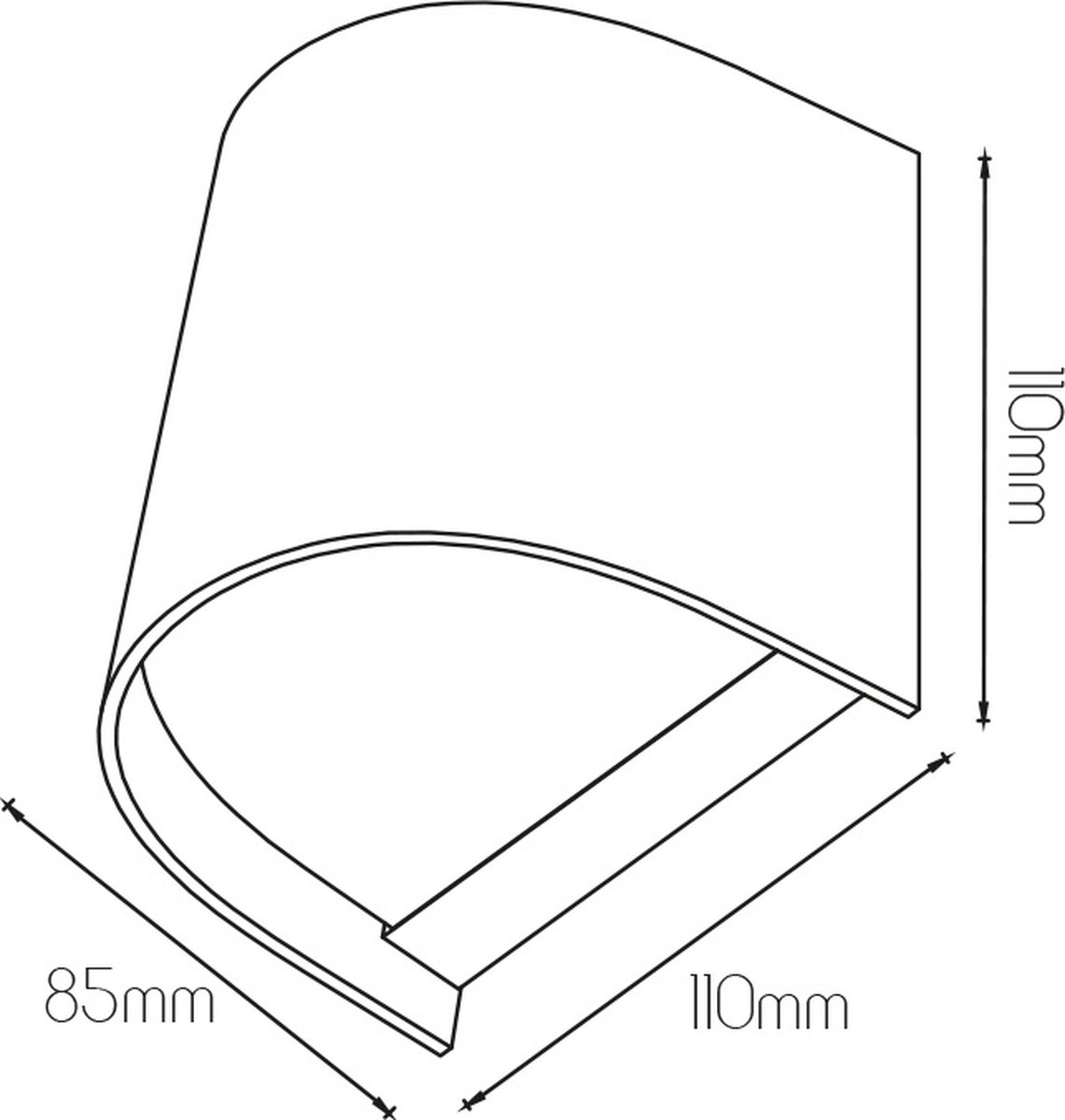 Neve buitenwandlamp IP65, zwart, ABS/PC, GU10 (excl. lichtbron), 85 x 110 x 110 mm