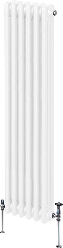 Traditionele 3 Kolom Verticaal Radiator - 1500 x 292mm - Wit | bol