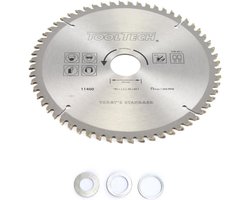 Cirkelzaagblad 190 x 30 mm – 60 Tands TCT TCG – Voor Aluminium & PVC – TOOLTECH