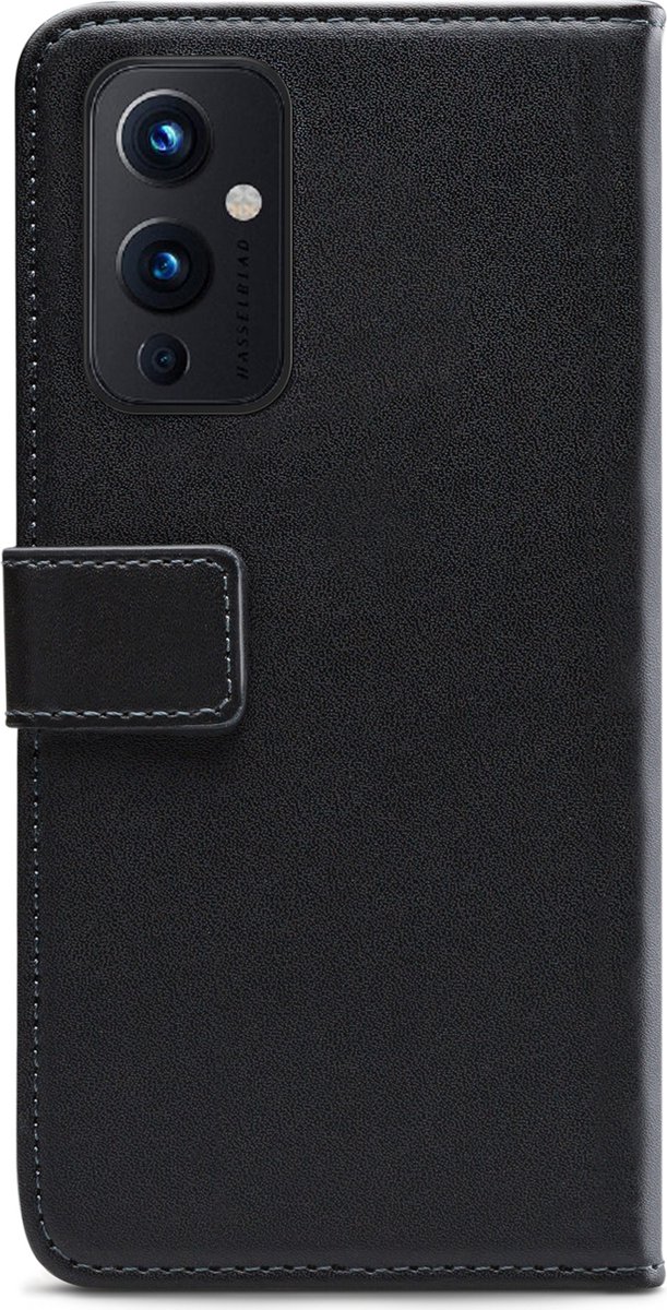 OnePlus 9 Bookcase hoesje - Mobilize - Effen Zwart - Kunstleer