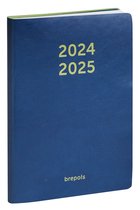 Agenda Brepols 2024-2025 - COLORA - Aperçu quotidien - Blauw - Semi-flexible - 11,5 x 16,9 cm