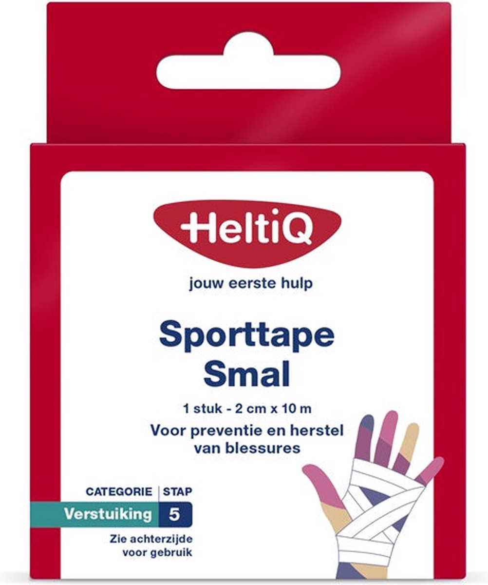 HeltiQ Sporttape Smal 2 cm x 10 m- 5 x 1 doosjes voordeelverpakking