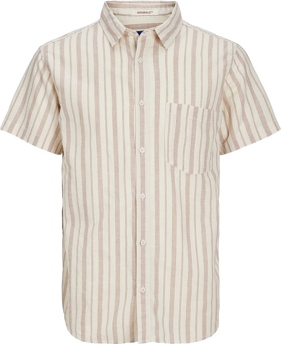 Jack & Jones Overhemd Jorlinen Blend Aruba Stripe Shirt S 12256299 Mapie Syrup Mannen Maat - L