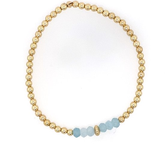 Bracelet Pat's Jewels - bracelet en perles de jade femme - vert menthe - couleur or - été
