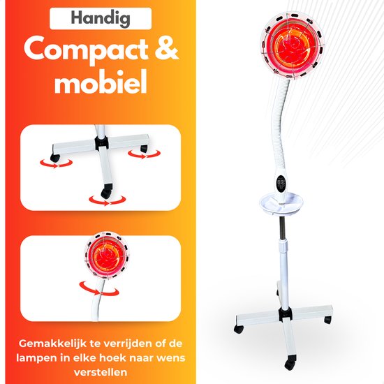 HINOPY Lampe infrarouge 275 W - Double tête réglable à 360