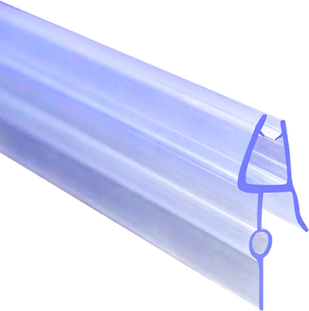Douchestrip 90 cm lang voor 8 mm glas flexibele vin 18 mm breed, Snijdbaar,flexibele vin