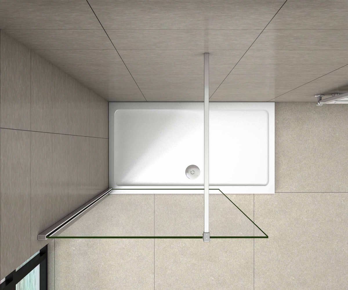 Stabilisatiestang 90 cm douchewand,voor glasdikte 6-10mm.