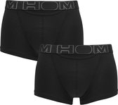 HOM HO1 boxer briefs (2-pack) - heren boxer kort met horizontale gulp - zwart - Maat: XXL